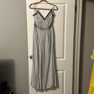 Blue striped jumpsuit